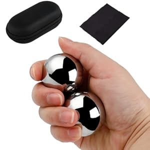 Chinese Baoding Balls for Hand Therapy: 1.38 Inch 0.77lb Meditation Balls for Exercise Stress Balls