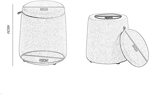 Tabouret de Rangement Pliant Tissu Salon Coffre Gain de Place