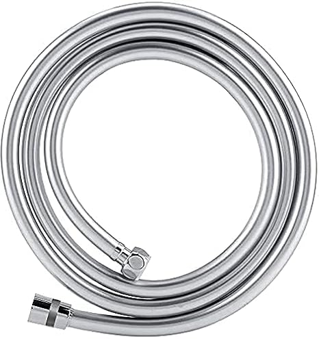 NEROLIA StoneSeries Lüks Duş Seti - 3 farklı Püskürtmeli Full Krom Kaplama El Duşu + 150 cm Gümüş PVC Duş Spirali - Paslanmaz, Kopmaz, Kırılmaz Çelik Bağlantılı PVC Duş Hortumu