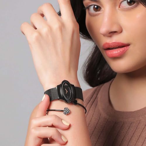Fastrack black stainless steel watch – image 6