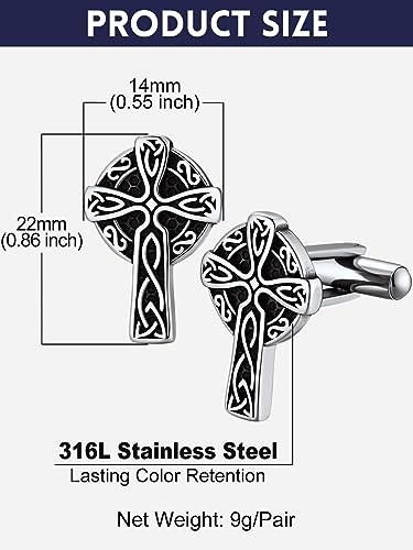 Bandmax Mancuernillas para Hombre Acero Estilo Vikingo miniatura 6