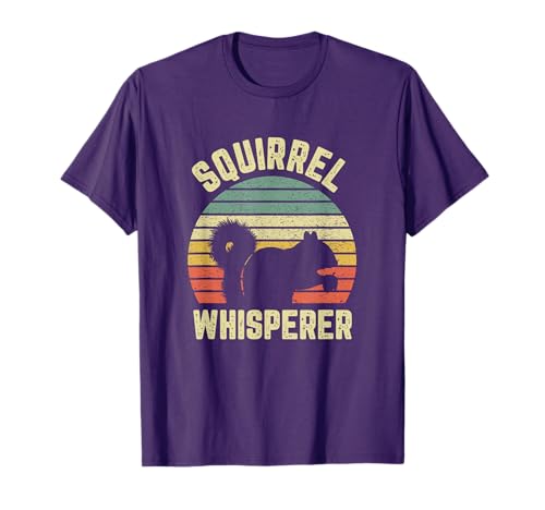 Squirrel T Shirt Squirrel Whisperer Lover Retro Tshirt T-Shirt