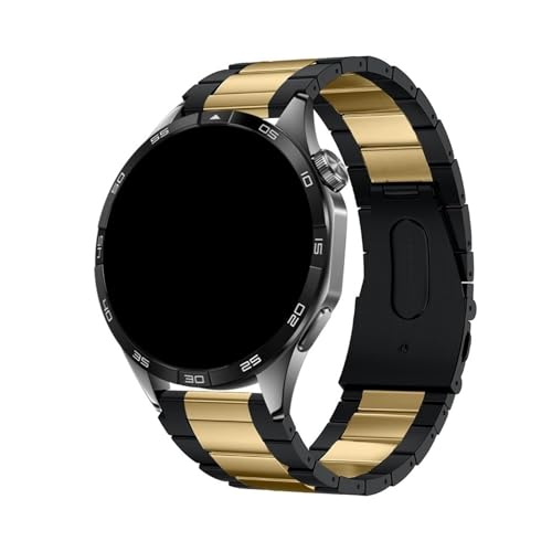[PLYYQZM] Hua wei �ɍ��� Watch 5/GT6-GT5 Pro�p22mm�`�^�����^���X�g���b�v�AGT4�p46mm �ɍ��� ���C�g���X�g�o���h�A�����p���X�g�o���h�ɓK��(Black gold,For GT5 46mm)