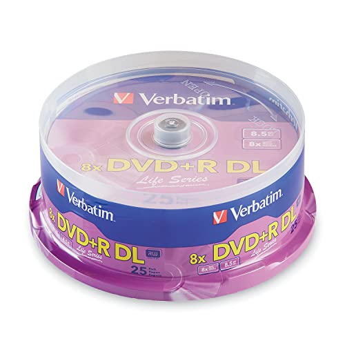 Image of Verbatim DVD+R DL Double Layer 8.5GB 8X LifeSeries - 25 Pack Spindle