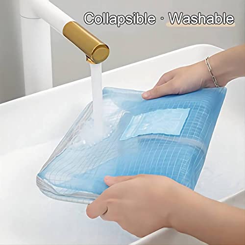 Hanhalty Wall Mounted Mesh Family Folding Laundry Basket, Storage Basket, Hanging Laundry Basket, Hanging Laundry Basket, Folding Dirty Clothes Storage Basket? (Blue) #TOP3