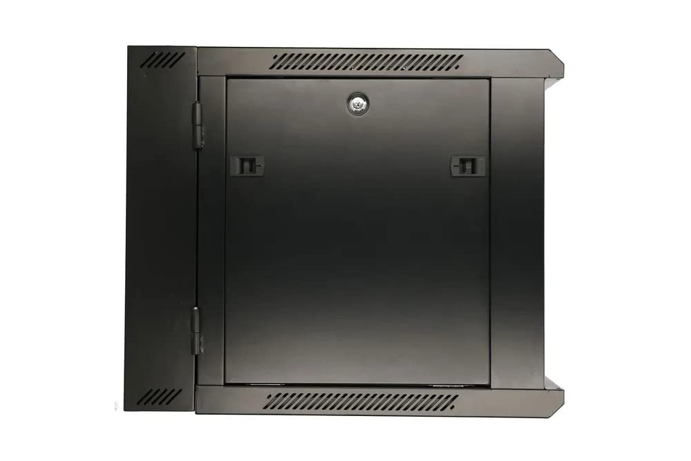 Extralink Baie de Brassage 19 Pouces 12U Armoire réseau 600mm Profondeur Porte Verre trempé Noir