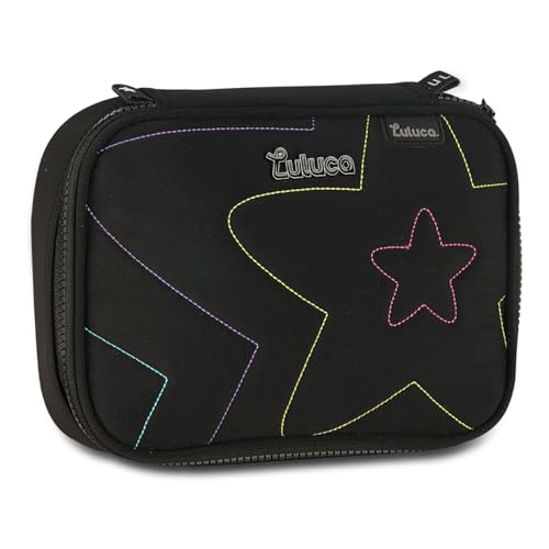 Estojo Box Luluca 36 Pens Com Elástico Organizador Escolar Preto