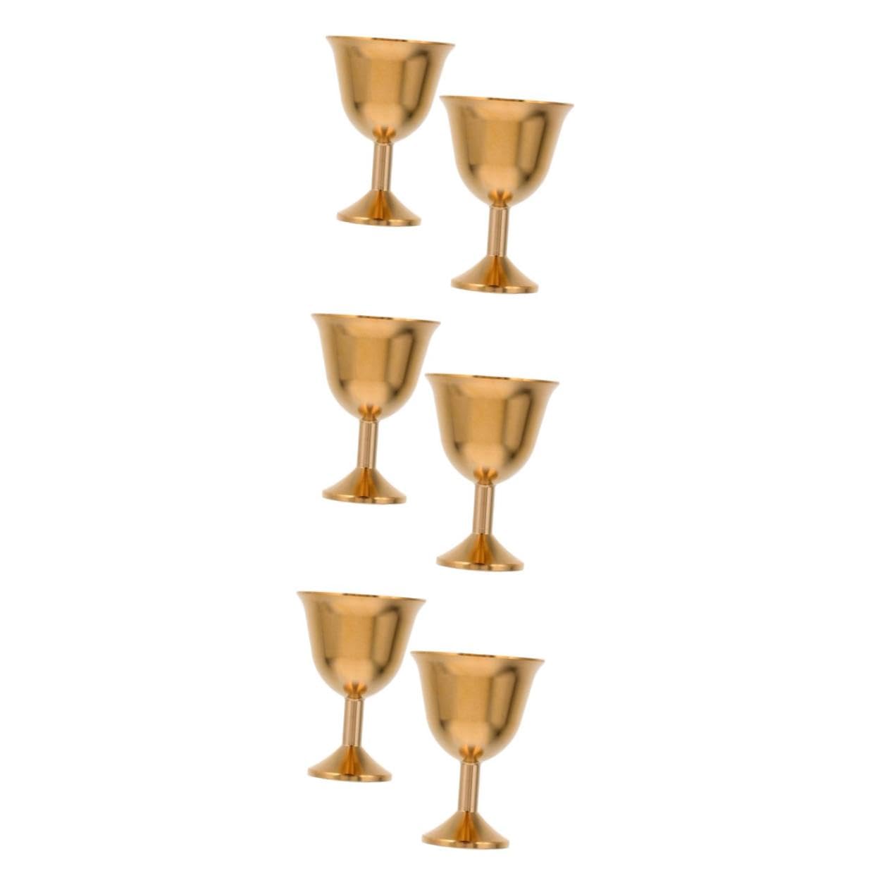 Verres à laiton vintage TOPBATHY par 6 pour vos communions et célébrations chic