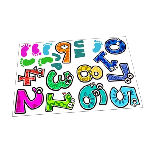 LIOOBO Floor Number Stickers Set Gaming Stickers for Boys Removable Decals Boys and Girls Playroom Decor Cartoon Floor Decals