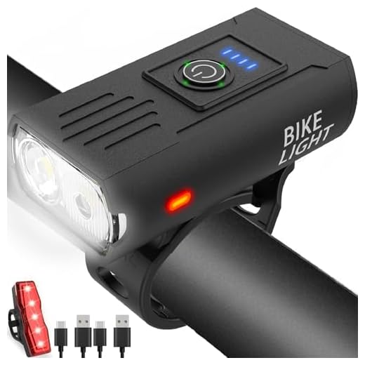 Victoper Bike Light, High Lumens Super Bright Bicycle Lite, 6+4 Modes USB Rechargeable Bike Headlight & Taillight Set, Waterproof Safety Bike Front & Rearlight for Road, Mountain, Night Riding