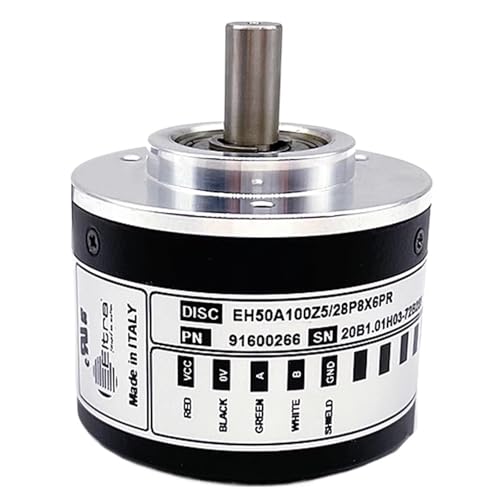 Codeur rotatif incrémental EH50A à arbre solide 50mm et 100 ppr pour automatisme