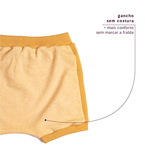 Tapa fralda stone açafrão Tamanho:RN-P