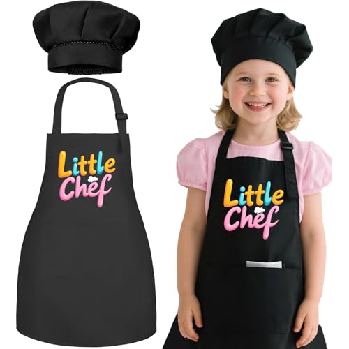 Kids Chef Apron Hat Set