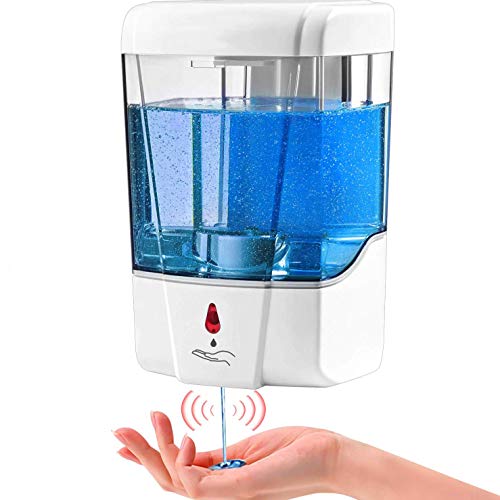 StillCool Automatic Soap Dispenser, 700ml Touchless Wall Mount Soap Dispenser Battery Operated Infrared Sensing Ultra-Sensitive, No Waste
