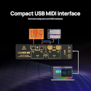 CME U4MIDI WC + WIDI Core - Hybrid 2-in-2-out MIDI Interface + WIDI Premium Bluetooth MIDI