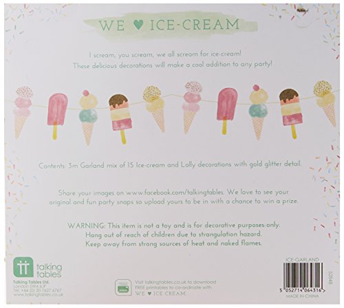 Banderines de helado mini Talking Tables para cumpleaños de verano 3