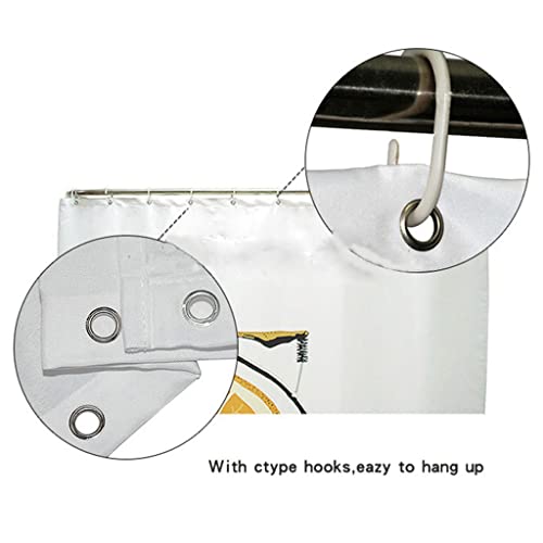 Norse Decor Vikings Odin Rune Duche Curtain Liner, 3D Impresso Cortina de Arte Totem para Casa de Ba