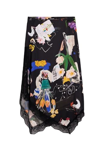 DESIGUAL GONNA LUNGA DONNA NERO