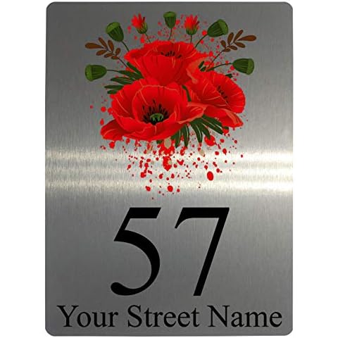 Personalised Poppy Metal Aluminium Sign Plaque Cover