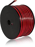 GS Power 16 Gauge Wire (16 AWG) - 100 Foot, Pure Copper, Stranded Electrical Wiring for Speaker, Automotive, Trailer, Stereo and Home Theater Applications - Red/Black