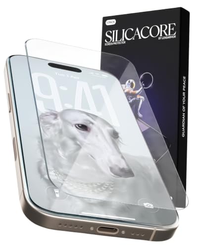 Image of Lensarmor Compatible with iPhone 17 / iPhone 16 Pro Borderless Tempered Glass Screen Protector, 0.33 mm 300 CC Military Grade Glass, Speaker Dust Grill, Full View, Case Friendly, Scratch Resistant