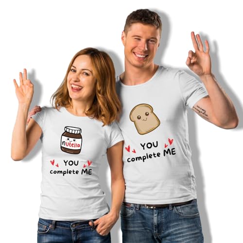 Klassisches Uni-T-Shirt mit kurzen Ärmeln, mit Aufdruck "Brote You Complete Me", Geschenkidee für Paare Essen Chef – Bild 6