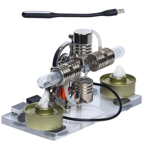 Moteur Stirling croisé et générateur pour laboratoire de physique