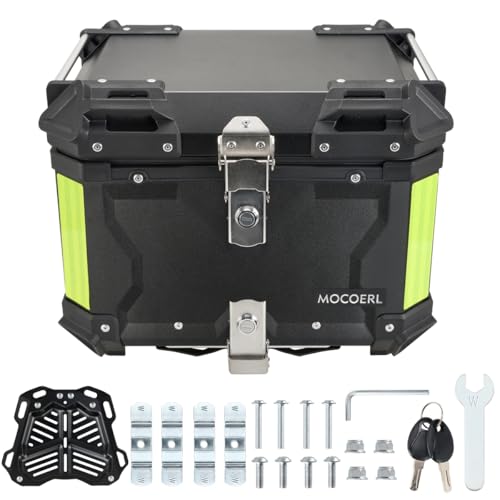 MOCOERL Top Case Moto 45L Coffre de Rangement pour...