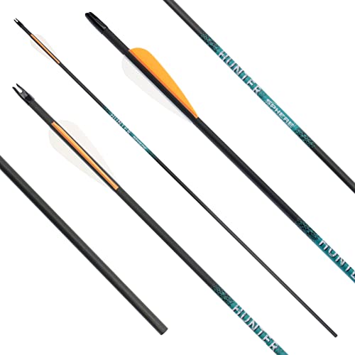 [6er, 12er, 18er, 24er Set] Sphere Hunter Pro - Carbonpfeil mit Vanes; besonders für Jagd- BZW. 3D-Schützen, Sport mit Pfeil und Bogen (Spine 700, 12er Pack) Cover