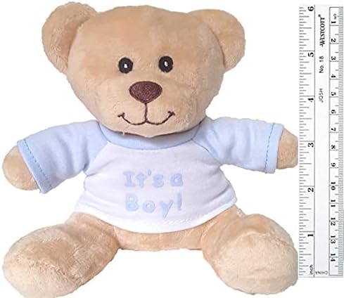 Miniatura 3 de Hug-a-BooBoo It's a Boy - Oso de peluche pequeño de peluche súper lindo de 6 pulgadas con mensaje de revelación de género, ideal para regalo, cesta