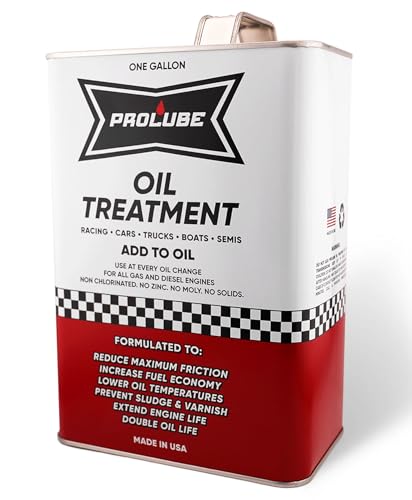Prolube Oil Treatment - Engine Oil Additive for Gas & Diesel Engines - Reduces Wear, Noise, Vibration - Boosts Fuel Economy & Horsepower - Works on Transmissions & Differentials (1Gallon)
