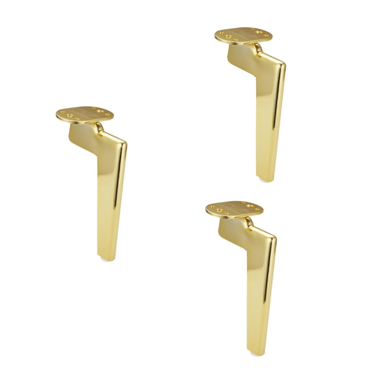 Patas para muebles de metal dorado: 3 repuestos de aluminio resistentes para sofá y armario