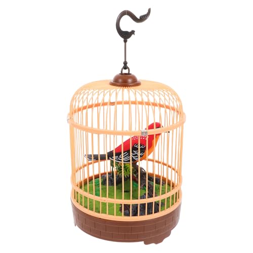 Simulation réaliste de chant d'oiseau Abaodam avec crochet suspendu pour cage en plastique
