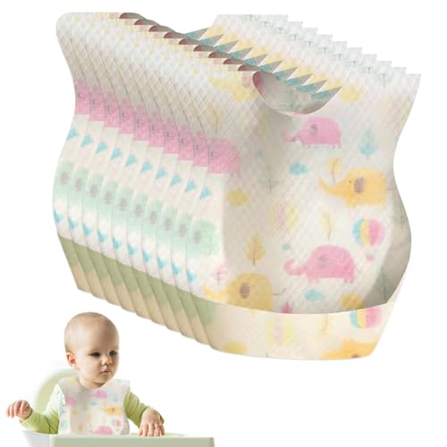 Disposable Baby Bibs for Baby Boys and Girls, Disposable Travel Paper Bibs, No Wash Bib Water Absorption Bib for Boys a