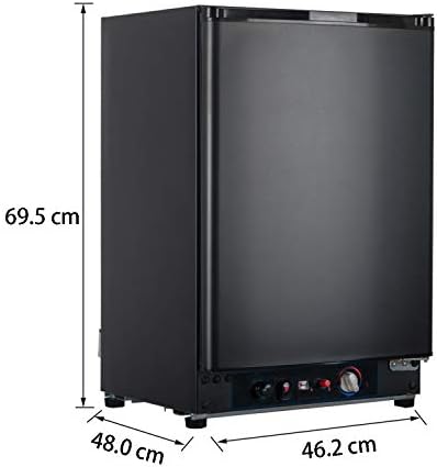 Smad 3 Way Fridge for Campervan[Upgraded], 3 Way Camping Fridge for Motorhome Caravan Van RV 12V/240V/Gas Propane, 60 Liters, Black