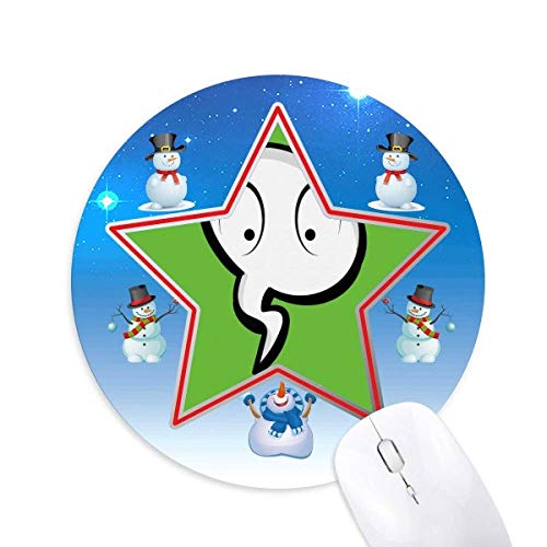 Preisvergleich Produktbild Daily Language Chat Emotion Surprise Snowman Maus Pad Round Star Mat