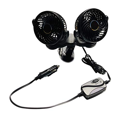 Professional EZ Travel Collection 12 Volt Dual Head Fan (Fully Adjustable)