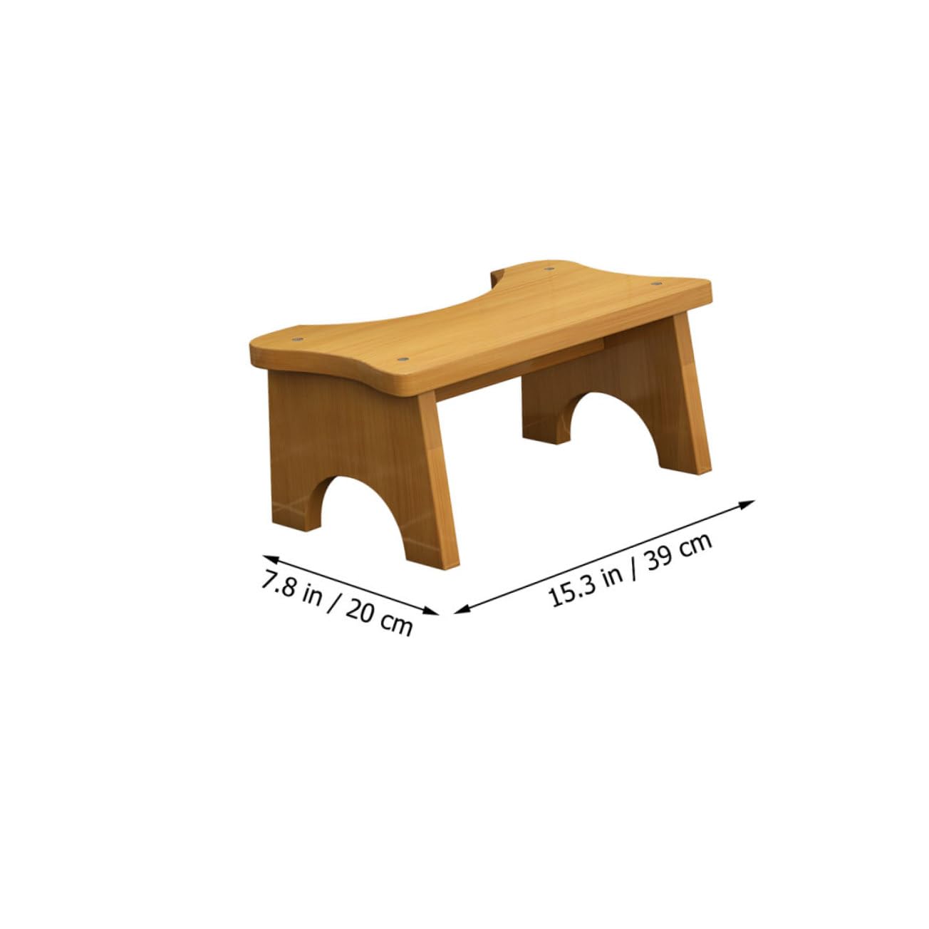 Amosfun Taburete De Baño De Madera Natural para Inodoro, Tamaño Compacto, Reposapiés Estable, Carga Resistente, Uso Doméstico, Diseño Simple, para Niños y Adultos, Adecuado para Lavabo y Aseo