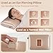 USlixury Ear Piercing Pillow with Foam Plug, Ear Plilow with Off Center and 4.7