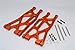 GPM For Traxxas X Maxx 4X4 Upgrade Parts Aluminum Front/Rear Lower Arms - 1Pr Orange