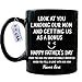 Gifts for Stepdad - Look At You Landing My Mom And Getting My Me As A Bonus Mug, Fathers Day Idea Gifts For Step Dad Bonus Dad From Step Child, Fathers Day Mug