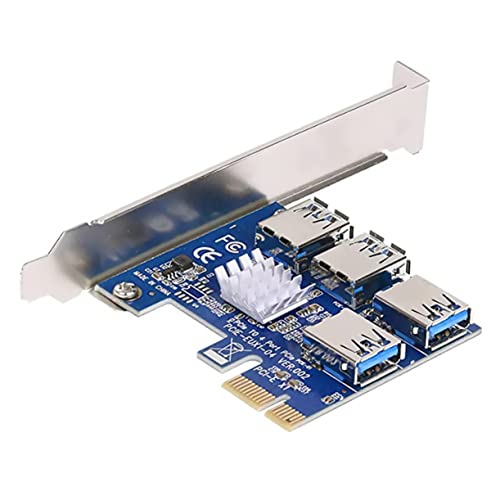 OSALADI Pci-e Riser Card to USB Extension Adapter Power Supply Stability Fixed Buckle and Multiple Capacitors for Graphics