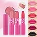 MIESCHER Matte Waterproof Lipstick, Velvety Lipsticks, Long Lasting Creamy Smoothing Non-stick Cup Sexy Colors Lip Stain with Beeswax, Hydrating Lipstick for Women Girls, #01 Light Pink