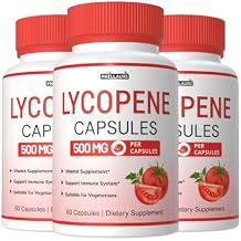 lycopene | lycopene 500mg | Lycopene Supplements for Men | Lycopene 60mg, 180 Capsules Pack 3