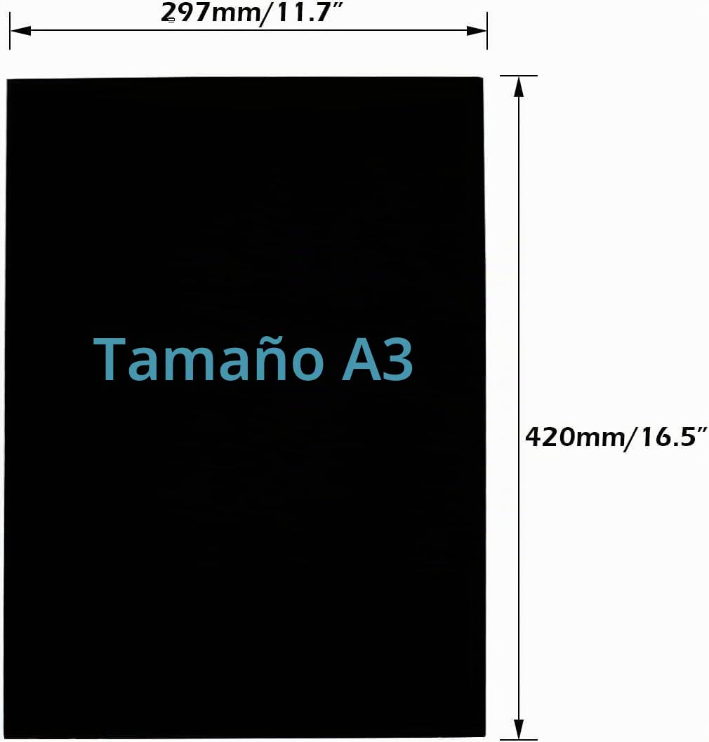 Planchas Cartón Pluma A3, 16 Stück, 420×297×5mm, Planchas de Poliestireno/Espuma, Foam Board 5mm Negro para Manualidades, Proyectos y Presentaciones