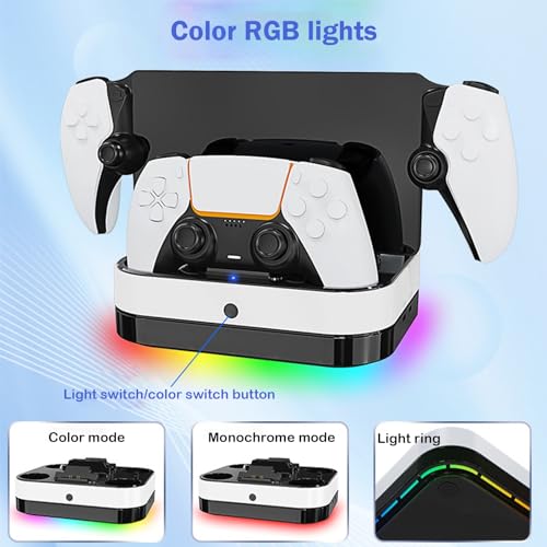 Suporte de carregamento portátil para player remoto do PS portal e controlador PS5 com indicador LED