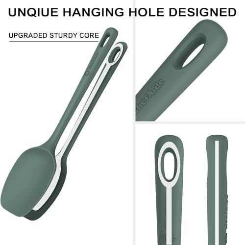 image for ChefAide 5 Pieces Silicone Spatula Set, Food Grade Rubber Spatula, Upg