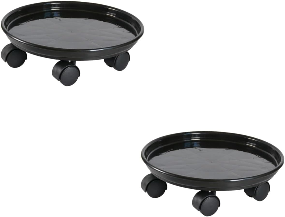 Yardwe 2pcs Plant Pot Mover Coasters and Burlap Wrap for Potted Plant Accessories