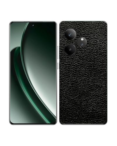 Image of Compatible with Realme GT 6T 5G / GT 6 5G Back Skin Sticker /Vinyl wrap /Protective Film Mobile Skin Black Leather by Candeal Mizhan (only Back)