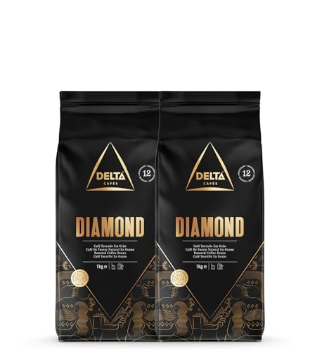 Delta Cafés - Café en Grano Diamond - 2 Paquetes de 1 Kg - Intens...